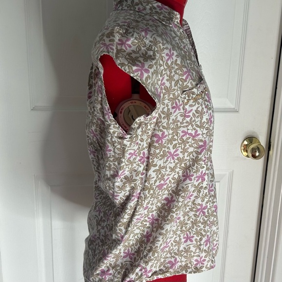 Woolrich Cotton Vintage Floral Blouse Small cap sleeve - Picture 5 of 8